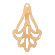 Pendentifs en r&eacute;sine P&ecirc;che blush opale