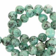 Pierres naturelles Jaspe Dalmatien 6mm Vert mousse clair