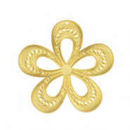 Breloques en acier Inox boh&egrave;mes fleur Dor&eacute;