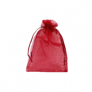 Sachet &agrave; bijoux en organza 7x9cm Rose cerise&nbsp;