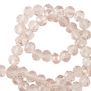 Perles &agrave; facettes 6x4mm disque Heishi Ocre beige