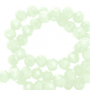 Perles &agrave; facettes 6x4mm disque Heishi Vert menthe