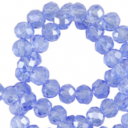 Perles &agrave; facettes 3x4mm disque Heishi Bleu cagnard