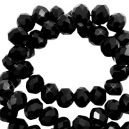 Perles &agrave; facettes 3x2mm disque Heishi Noir