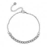 Bracelets en acier Inox Argent&eacute;