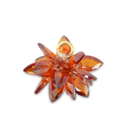 Breloques Zirconium fleur Orange rouille