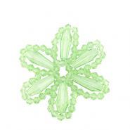 Pendentifs facett&eacute;es fleur Vert