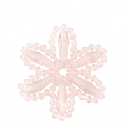 Pendentifs facett&eacute;es fleur Rose