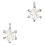 M&eacute;tal TQ laiton breloques zirconium Argent&eacute;
