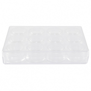 Pr&eacute;sentoir bijoux bo&icirc;te de rangement 12 cases transparent