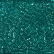Perles Miyuki d&eacute;licas 15/0 Transparent Caribbean teal DBS1111