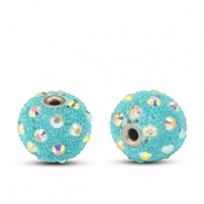Perles boh&egrave;mes Turquoise-strass