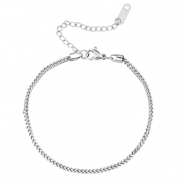 Bracelets en acier Inox Argent&eacute;