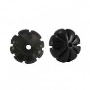Pierres naturelles perles agate fleur Noir