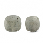 Perles en pierre naturelle Verre carr&eacute;es Light gray