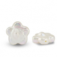 Perles d&rsquo;eau douce fleur Blanc naturel