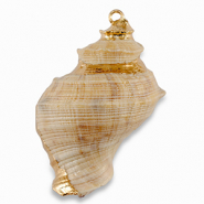 Pendentifs coquillage specials Beige-dor&eacute;