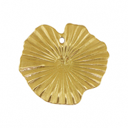 Breloques en acier Inox n&eacute;nuphar Dor&eacute;