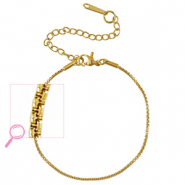 Bracelets en acier Inox Dor&eacute;