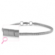 Bracelets en acier Inox Argent&eacute;
