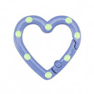 Appr&ecirc;ts color&eacute;s anneau porte-cl&eacute;s coeur Bleu-vert