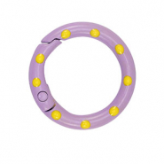 Appr&ecirc;ts color&eacute;s anneau porte-cl&eacute;s Violet-jaune