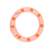 Appr&ecirc;ts color&eacute;s anneau porte-cl&eacute;s Rose-orange