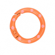 Appr&ecirc;ts color&eacute;s anneau porte-cl&eacute;s Orange-rose