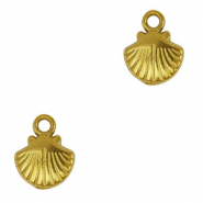 Breloques en acier Inox coquille Dor&eacute;