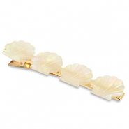 Accessoires pour cheveux pince &agrave; cheveux coquille Blanc