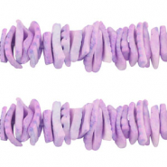 Perles coquillage chips Violet