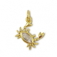 M&eacute;tal TQ laiton breloques crabe Dor&eacute;