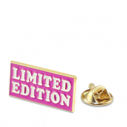 Pins "Limited edition" Violet magenta-blanc-dor&eacute;