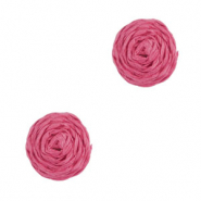 Pendentifs en Raphia 12mm Fuchsia