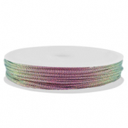 Fil macram&eacute; tress&eacute; 1mm Violet m&eacute;tallique