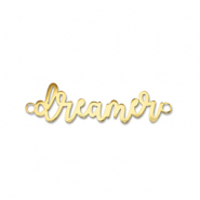 Breloques en acier Inox connecteur ''dreamer'' Dor&eacute;