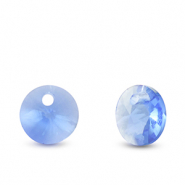 Pendentifs en verre Crystal glass rond Bleu saphir