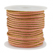 Cordon tress&eacute; tendance 2.3mm Rose-dor&eacute;