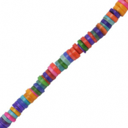 Perles coquillage disque Multicolore