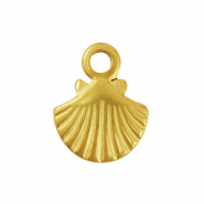 Breloques en acier Inox coquille Dor&eacute;