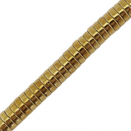 Perles h&eacute;matites disque 6mm Dor&eacute;
