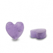 Pierres naturelles perles Am&eacute;thyste c&oelig;ur Violet transparent