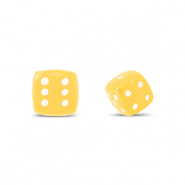Perles acryliques d&eacute;s Jaune