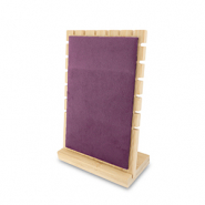 Pr&eacute;sentoir bijoux pour colliers Natural-violet aubergine