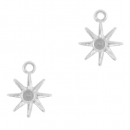 Breloques en acier Inox &eacute;toile Argent&eacute;