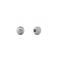 Perles en acier inox 3mm Argent&eacute;