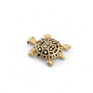 Broches tortue Dor&eacute;-noir-gris