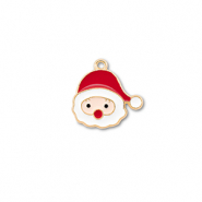 Breloques en m&eacute;tal p&egrave;re no&euml;l Dor&eacute;-rouge-blanc