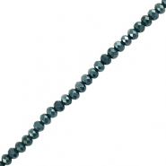 Perles &agrave; facettes 8x6mm disque Heishi Bleu fonc&eacute;