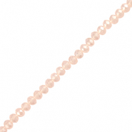 Perles &agrave; facettes 8x6mm disque Heishi Rose clair